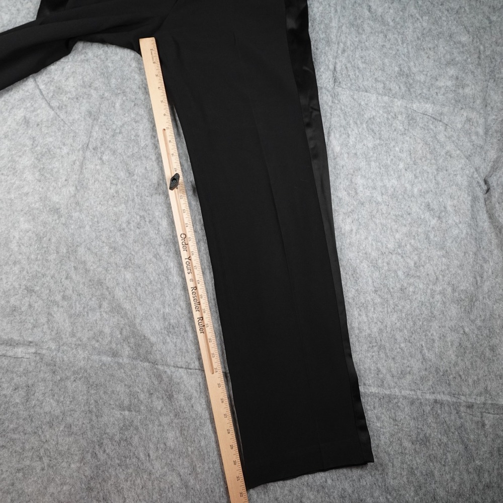 Rag and Bone Pant Women 6 Black Satin Side Stripe Tuxedo Dress Trousers Straight - Picture 2 of 14
